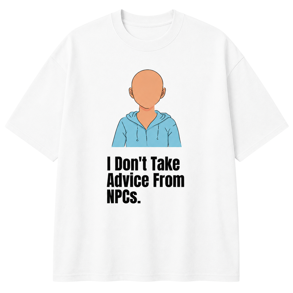 Men's White NPC Graphic Printed T-Shirt — 220 GSM