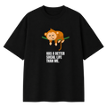 Men's Black Better Social Life Graphic Printed T-Shirt — 220 GSM