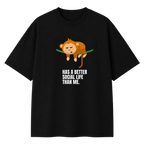 Men's Black Better Social Life Graphic Printed T-Shirt — 220 GSM