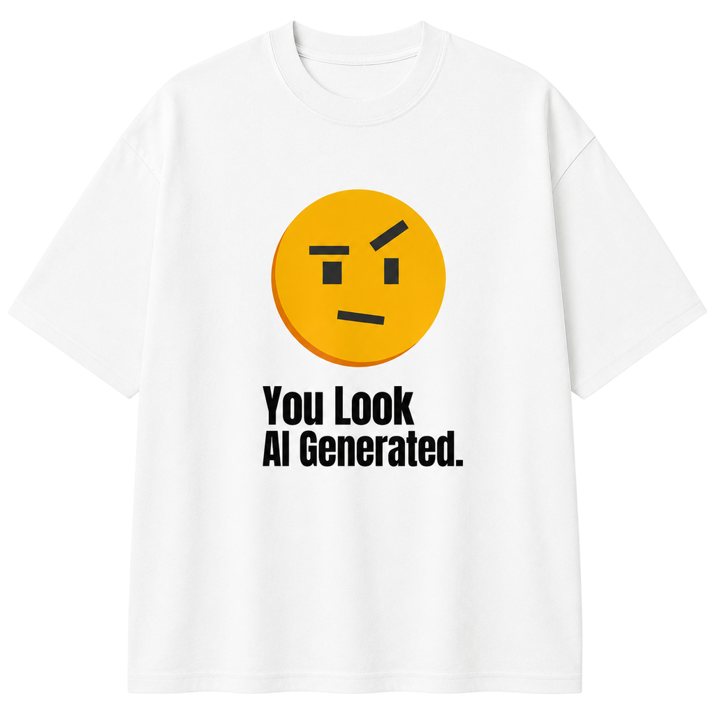 Men's White AI Generated Graphic Printed T-Shirt — 220 GSM
