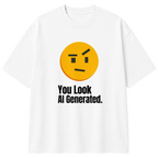 Men's White AI Generated Graphic Printed T-Shirt — 220 GSM