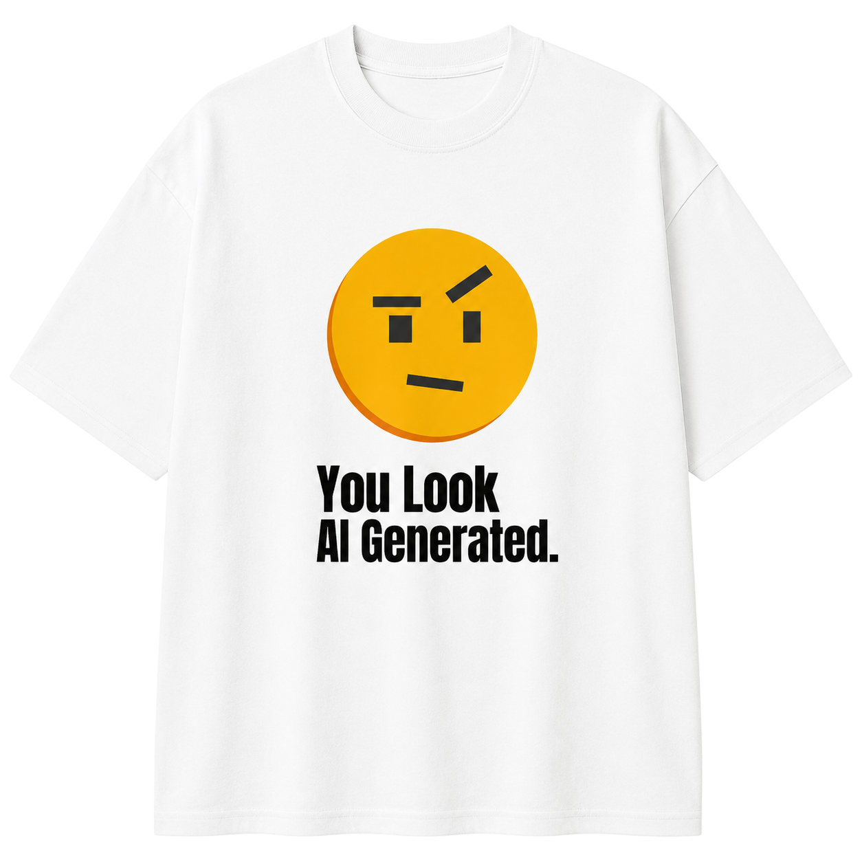 Men's White AI Generated Graphic Printed T-Shirt — 220 GSM